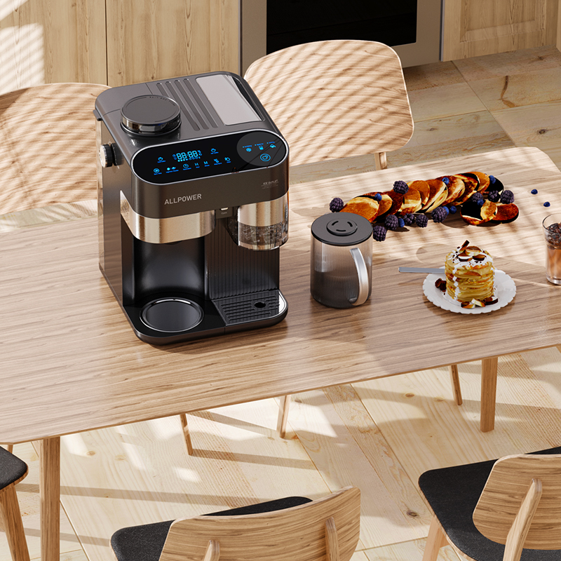 Ice & Hot Drip coffee machine with Grinder